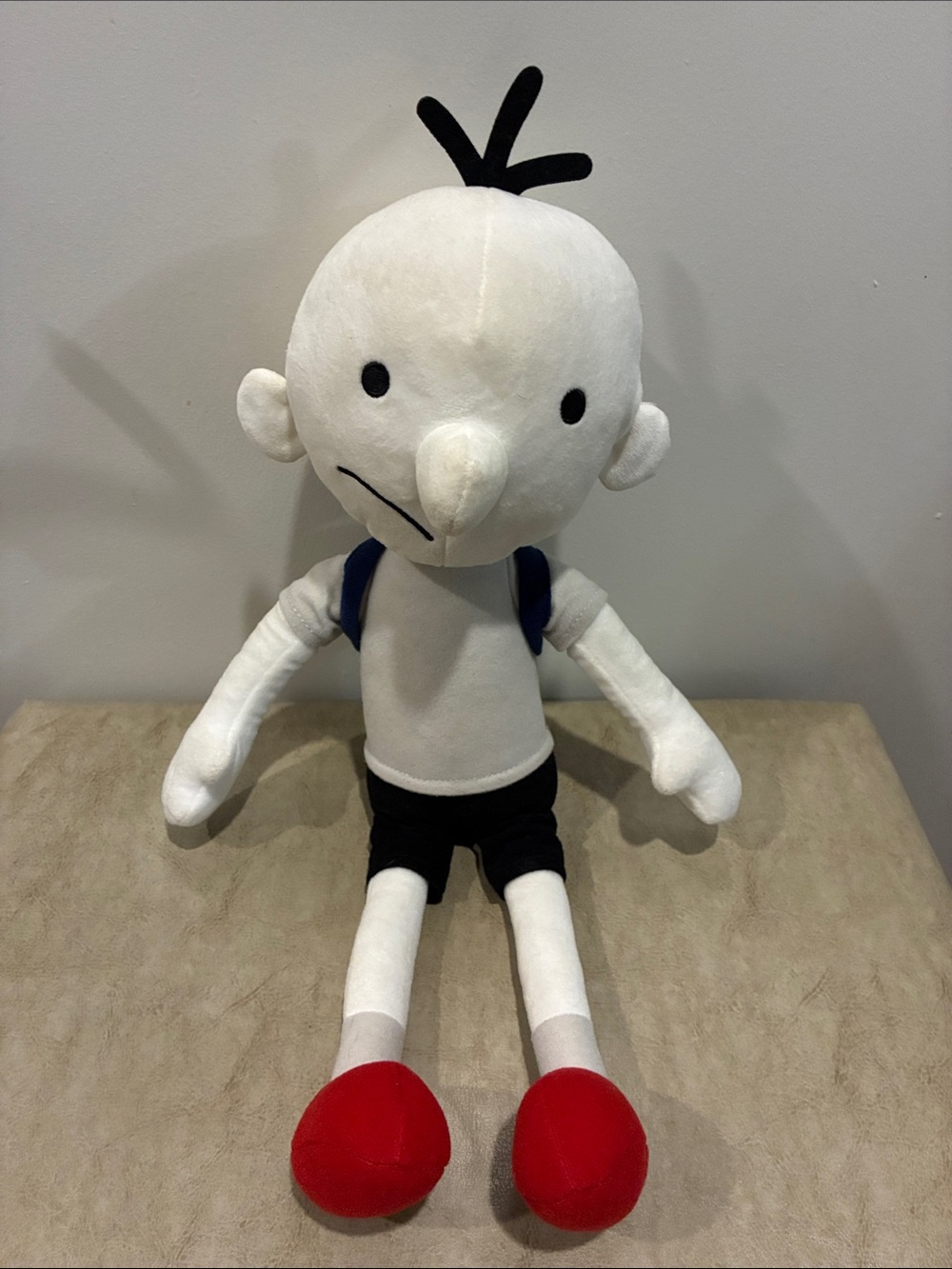 Kohl's White Plush Character with Red Shoes and Black Details